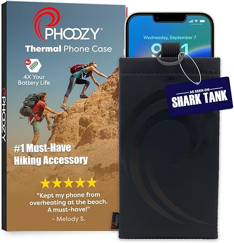 Miniatura 1 de PHOOZY Apollo II - Funda térmica para teléfono con forro antimicrobiano y conector para llavero, ayuda a prevenir el sobrecalentamiento bajo el sol,