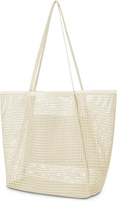 Iioscre Beach Bag for Women, Causal Hobo Handbags with Zipper Inner Pocket