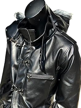 Amazon | [SaganStyle] ファイヤーマンコート 【黒,M】メンズ PUレザー