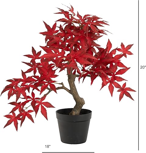 Miniatura 2 de Nearly Natural Árbol bonsái artificial de arce otoñal de 20 pulgadas