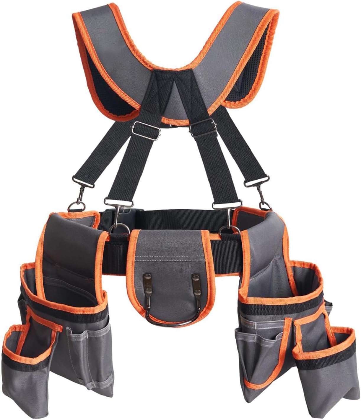 Tool Belts for Men - Tool Belt Organizer,Adjustable Work Bags with Suspenders and 19 Pockets Storage Organizer for Plumbing Repairs Electrical Installations