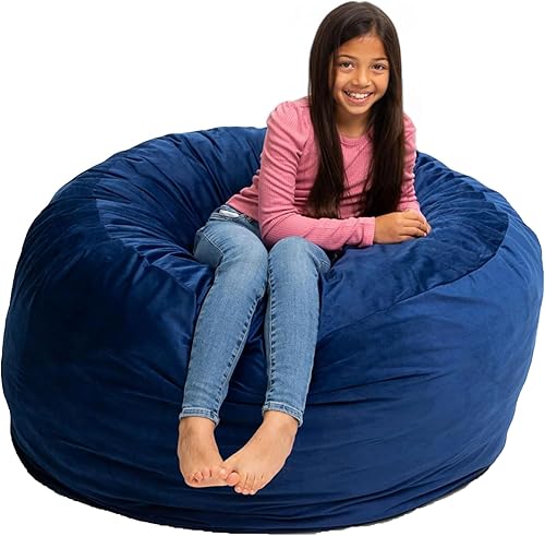 Miniatura 59 de ULTIMATE SACK 3000 Silla Puf de 3 Pies, Funda de Gamuza Negra – Tumbona de Espuma de Gran Tamaño, Asiento de Suelo, Sofá Pequeño o Sofá Cama para