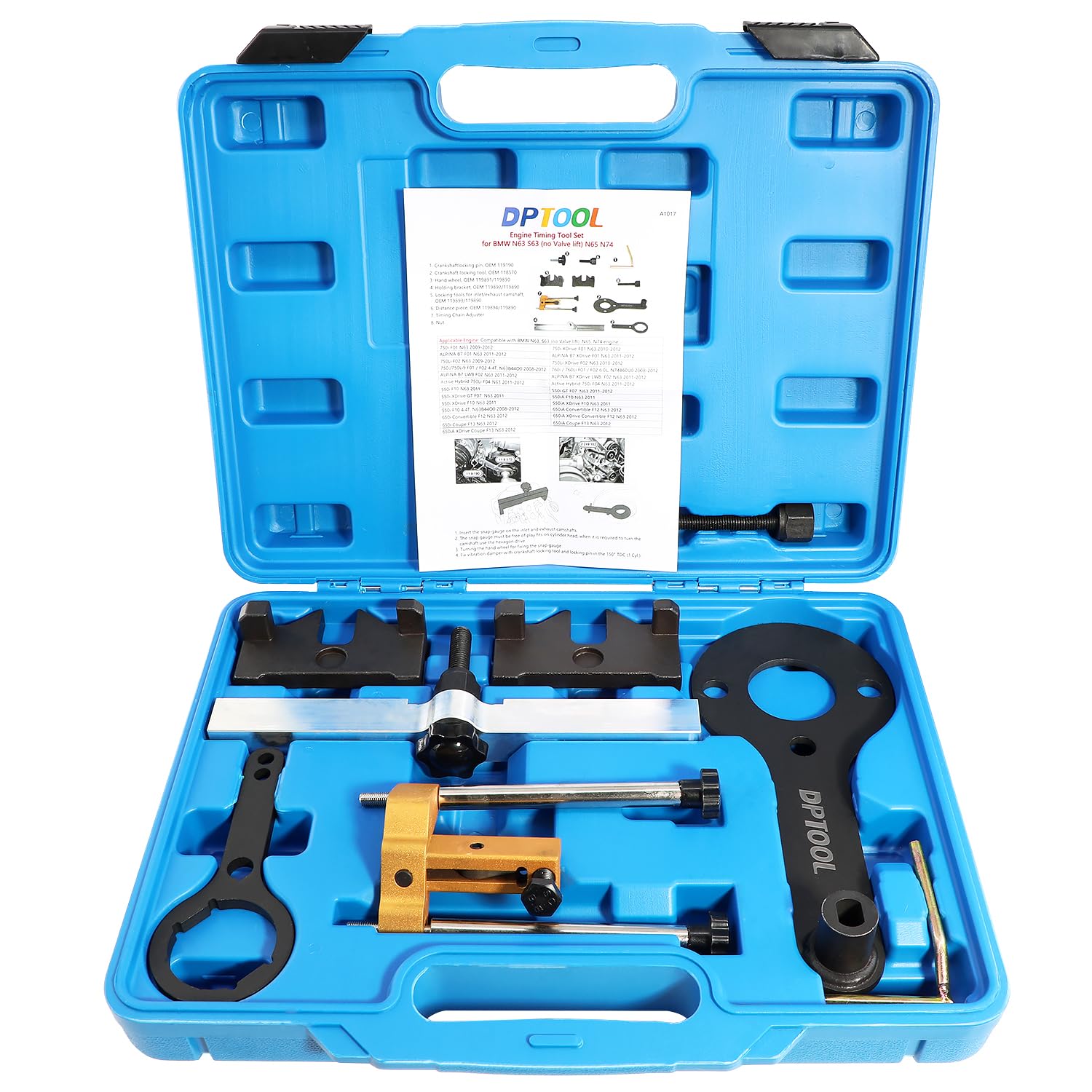 DPTOOL Engine Timing Locking Tool Kit Compatible with BMW V8 N63 N65 N74 X5 X6 Drive 750I 760I Camshaft Tensioner Locking Tool