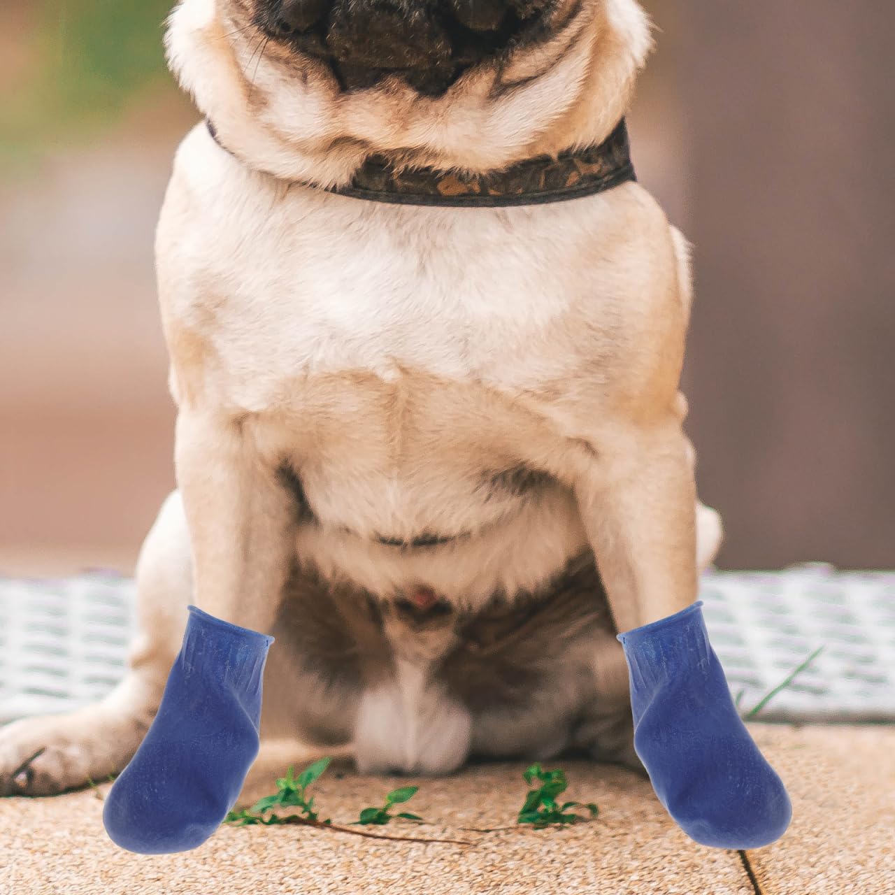UKCOCO Waterproof Dog Boots Medium Size Non-Slip Outdoor Rain Shoes Protective Paw Covers for Dogs Durable Comfortable Wear