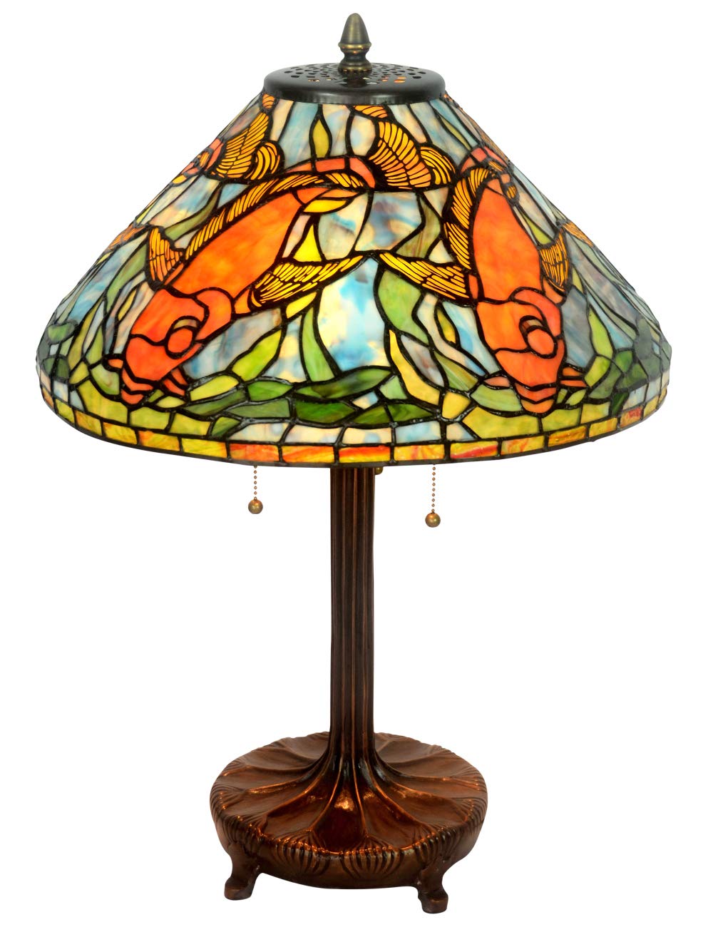 Amazon.co.jp: ティファニースタイルの装飾テーブルランプ、幅18