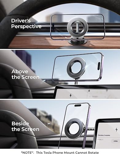 Miniatura 2 de LISEN Soporte para teléfono Tesla pantalla y tablero, soporte para teléfono Tesla, para Magsafe Soporte de coche Tesla Modelo 3 Y soporte de