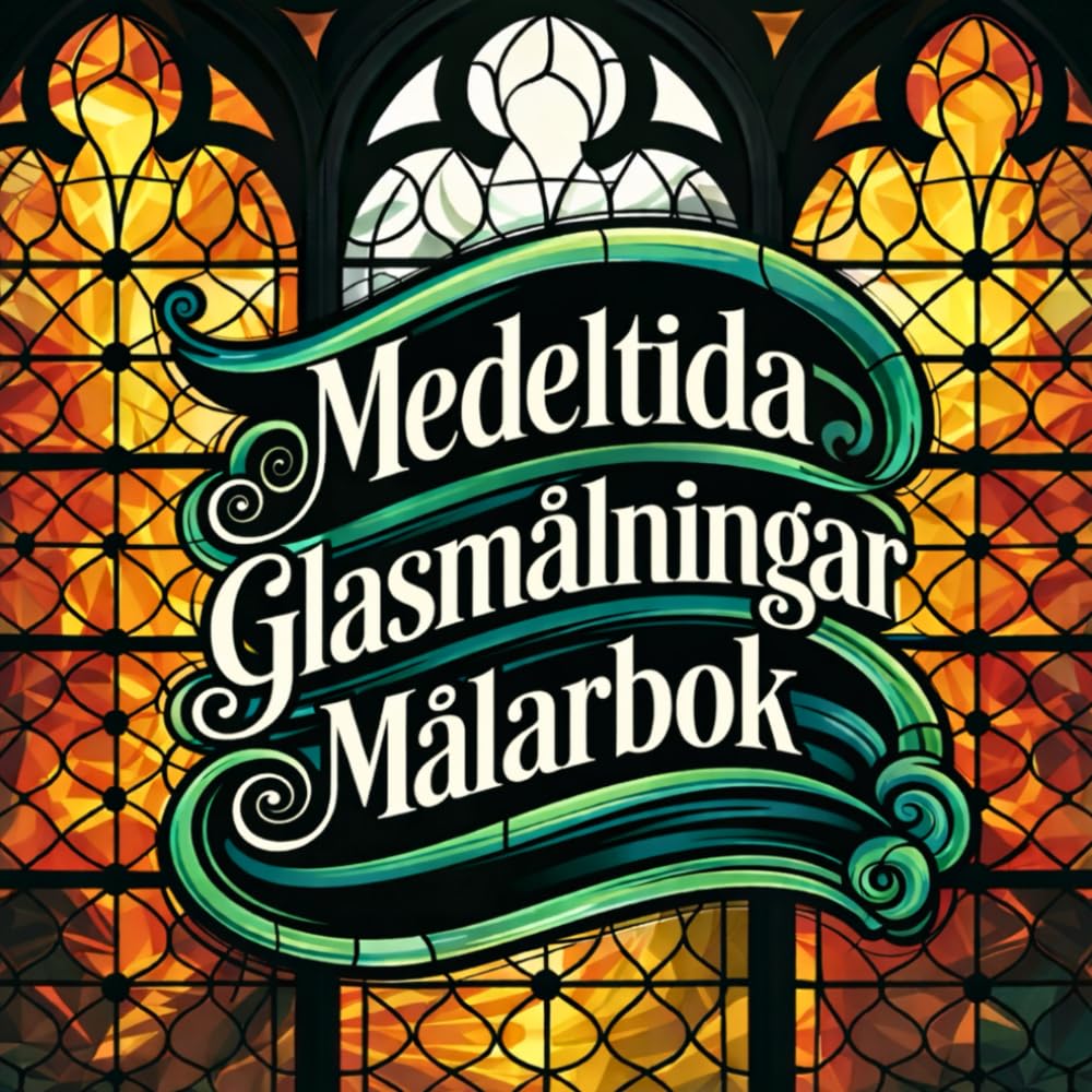 Medeltida Glasmålningar – Målarbok: 40+ Gotiska Fönstermandala och Medeltida Motiv för Vuxna och Tonåringar