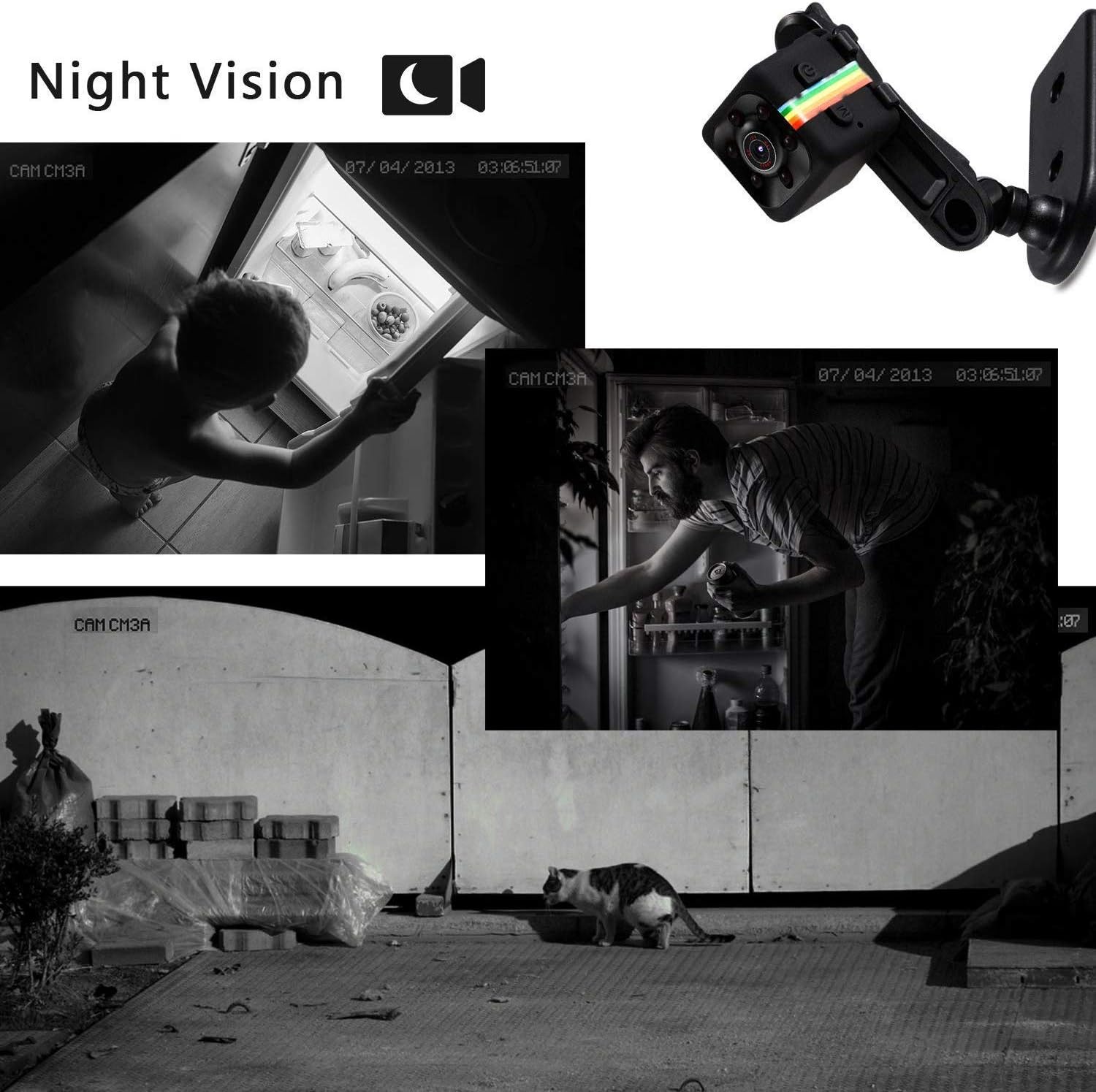 Cop Spy Cam As Seen On TV Mini Camera Wireless Hidden,ehomful 1080P Body Camera Action Camera, Convert Security Nanny Cam with Night Vision and Motion Activated for Home,Car,Office Indoor and Outdoor