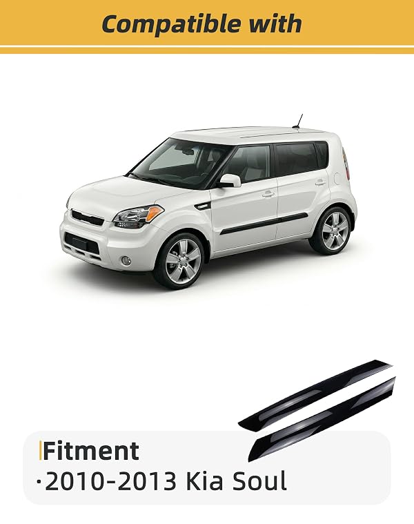 Flecto Windshield A-Pillar Trim Molding Set Compatible with 2010-2013 Kia Soul Left Driver & Right Passenger Replace 861702K500 861802K500 86180-2K500 86170-2 Exterior Window Trim Kia Soul Accessories by Flecto - Used condition - Image 2