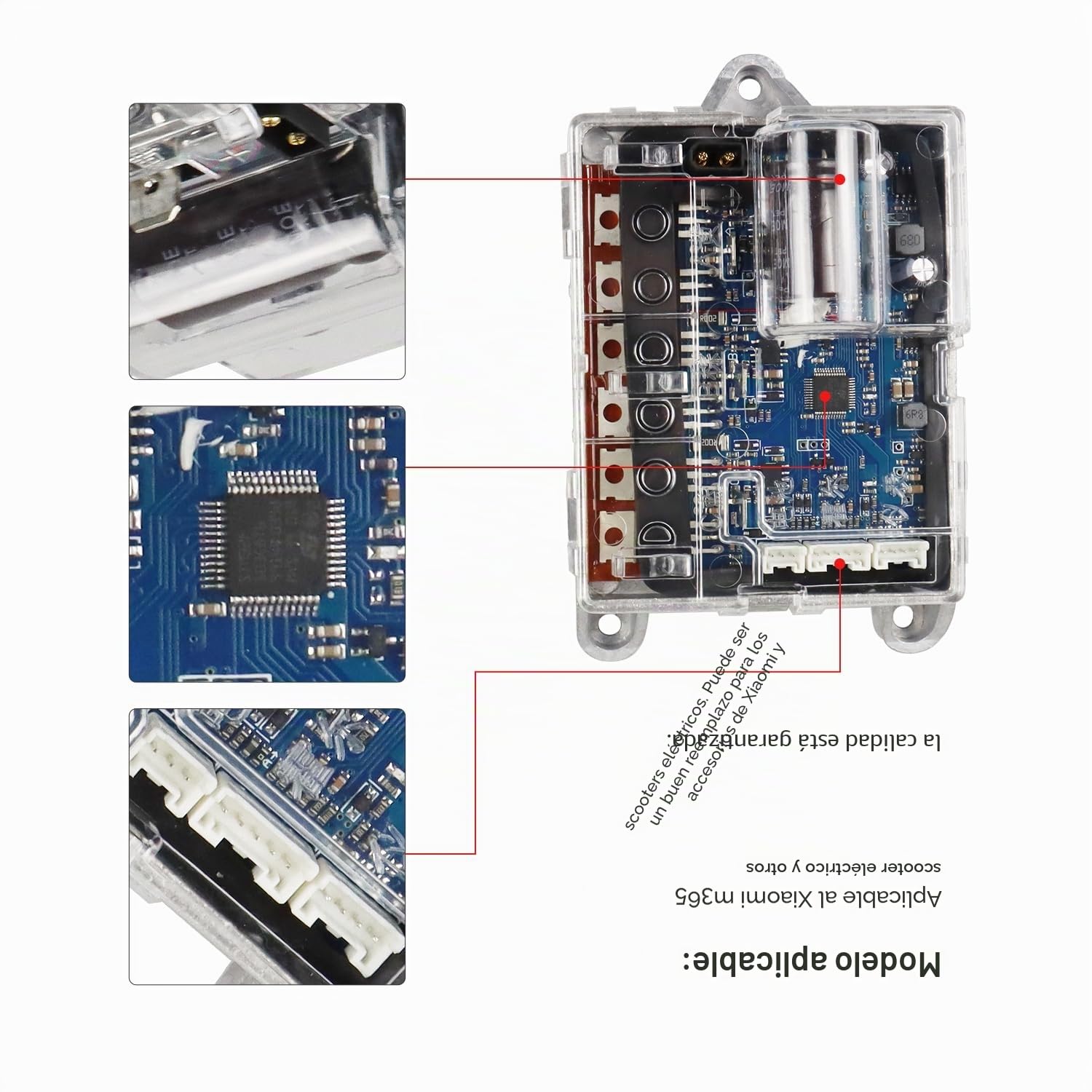 Controlador de Scooter Tablero Principal Versión Mejorada Unidad de Control Central 2.4-3.0 Compatible para Scooter eléctrico Xiaomi 1S M365Pro Pro2