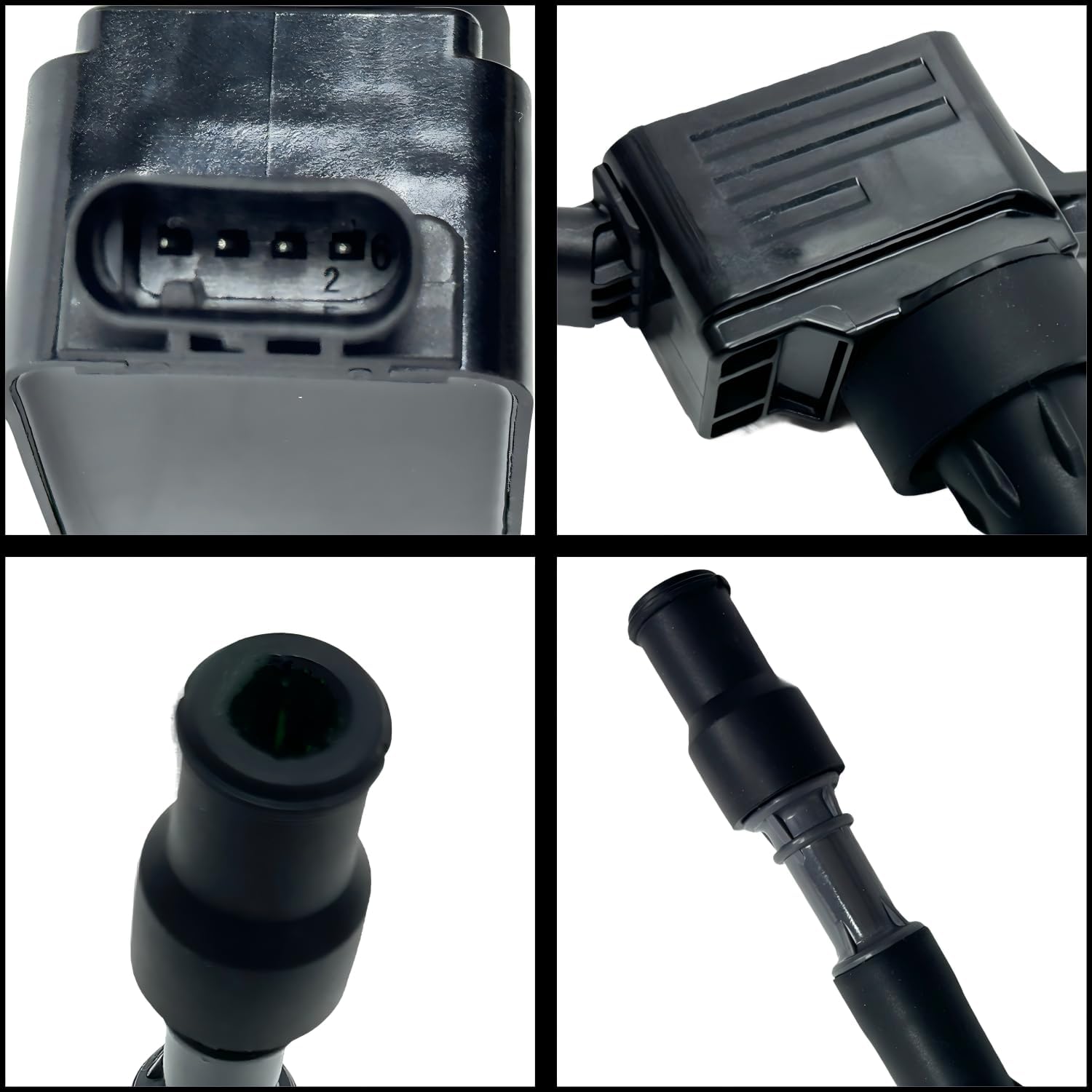 UF816 Ignition Coil Pack and 9723 Iridium Spark Plugs Compatible with 2016-2022 Hyundai Elantra Kona Sonata Veloster, Kia Forte Forte5 Optima Soul, 2.0L (4 Set）