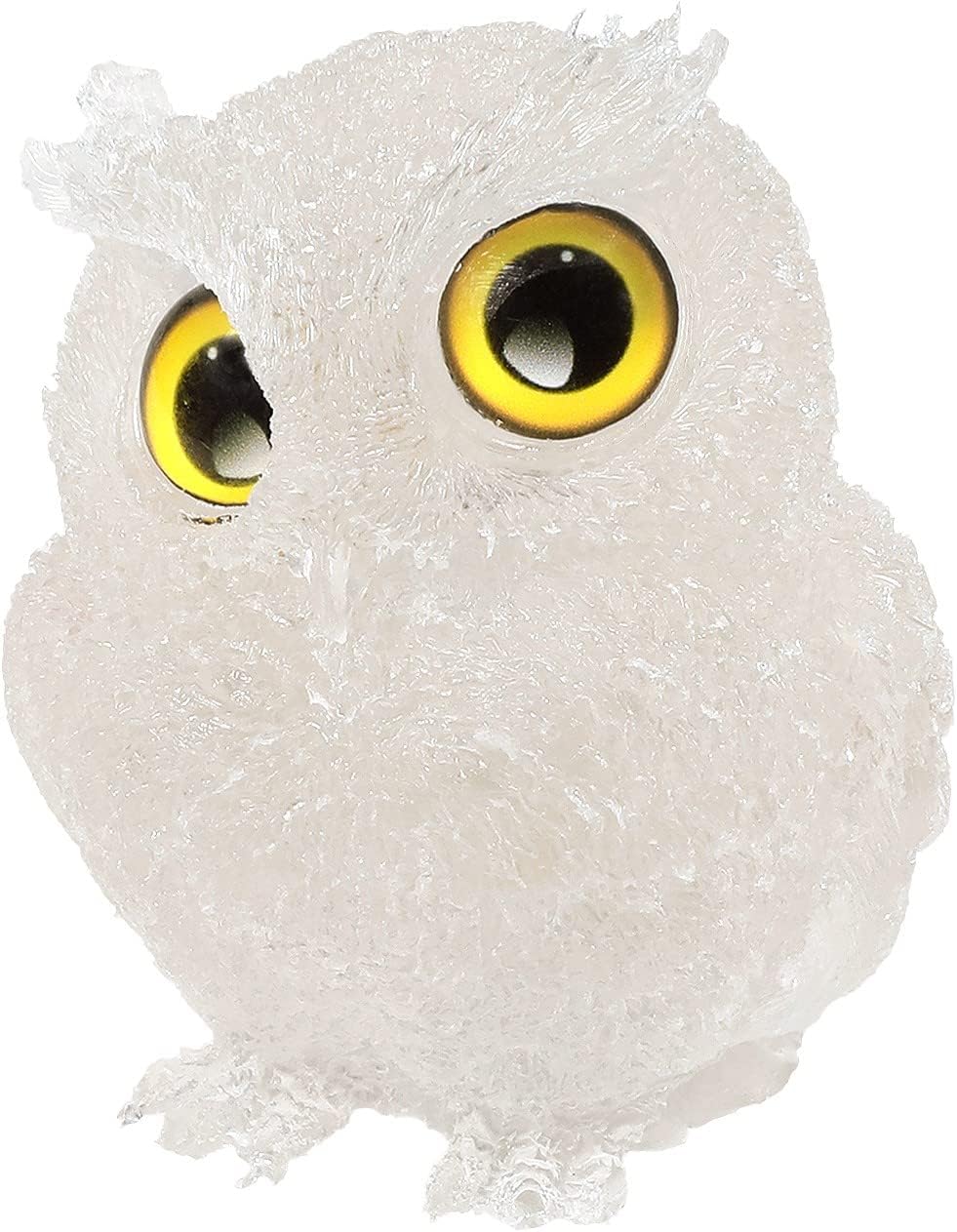 Amogeeli Healing Orgone Crystal Owl Figurine, Resin Animal Owl Statue Decoration for Home Shelf Table Desk Office, Amethyst