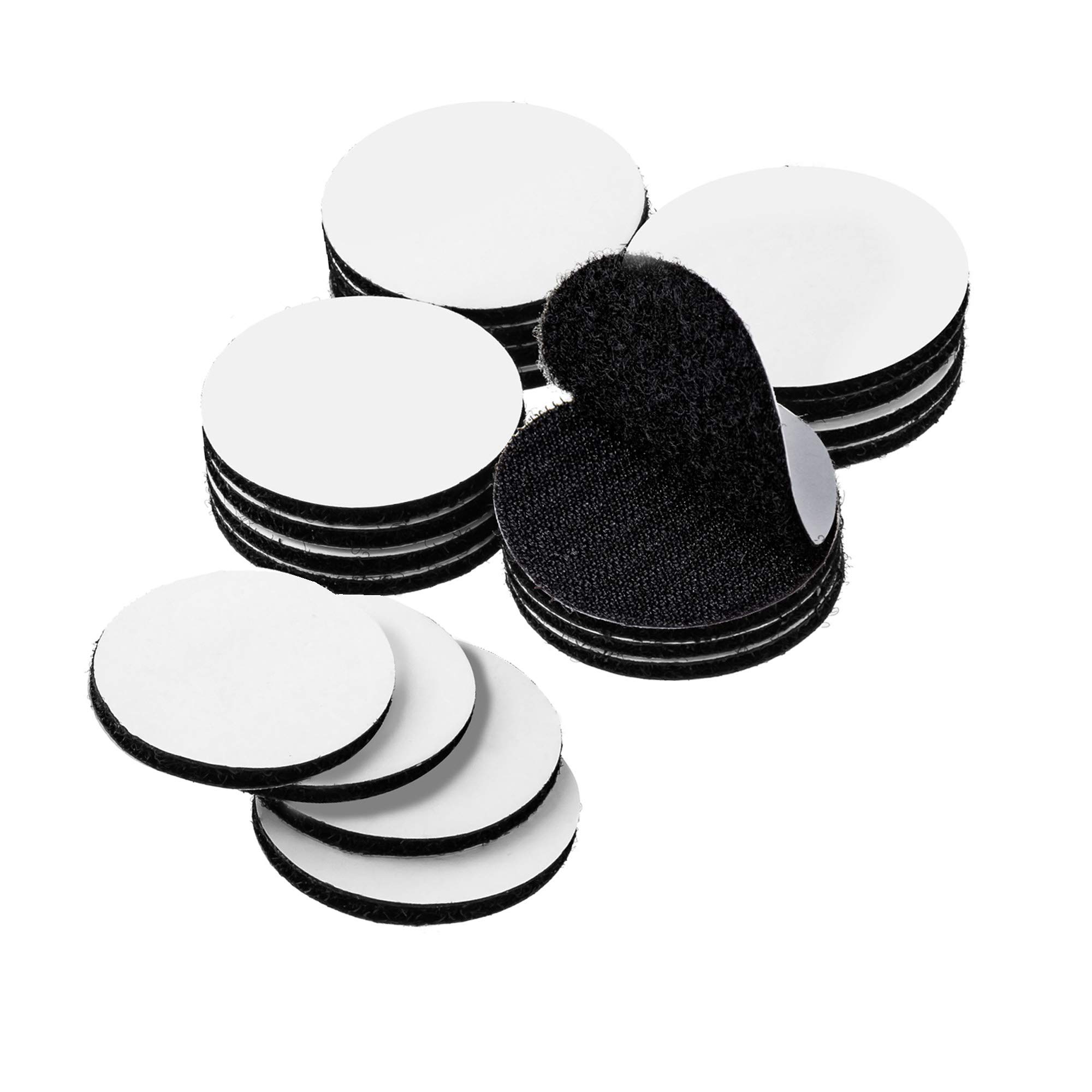 Super Heavy Duty Sticky Pads Stick on Self Adhesive, No Nailing Need Picture Hanging Strips Heavy Duty for Walls and Floor,Door,Plastics,Glasses,Metals (16Black: Round 50mm)