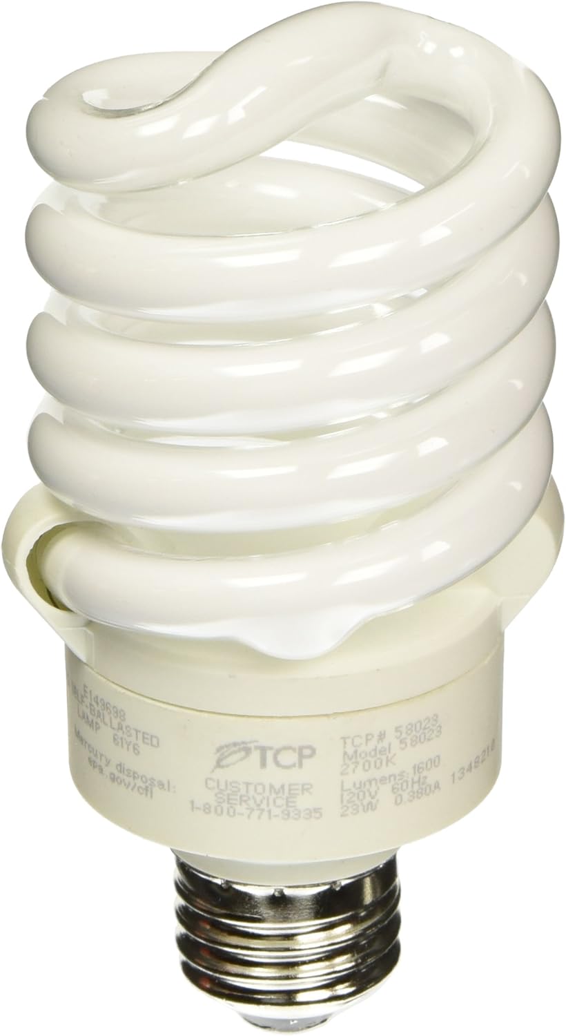 TCP 58023 CFL TruStart A Lamp 100 Watt Equivalent (23W) Soft White