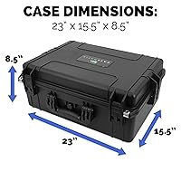 Vista 7 de CASEMATIX Funda de viaje rígida compatible con consola Xbox Series X, controladores, auriculares y otros accesorios - IPX7 impermeable y resistente