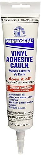 Dap 01101 - Masilla adhesiva de vinilo fenoseal translúcido, 5.5 onzas