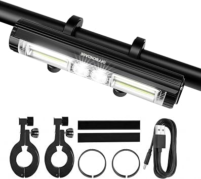 900/1750LM Bike Lights for Night Riding, Rechargeable Bicycle Headlight with Phone Charging, IPX4 Waterproof Aluminum MTB Light for Mountain Trails, Commuting & Road Cycling