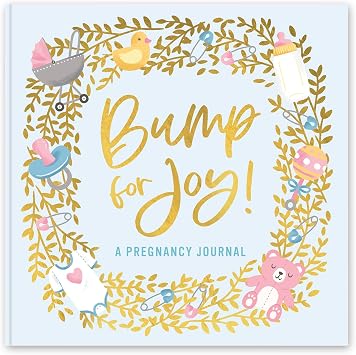 Studio Oh! Pregnancy Journal Bump for Joy Hardcover 9 x 9 in Books Blue