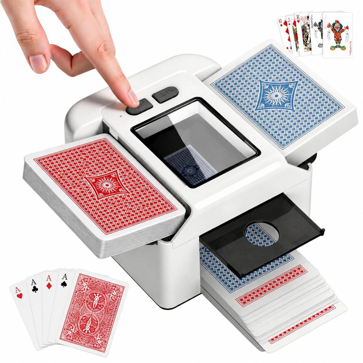 Automatic Card Shuffler Dual-Mode Rechargeable