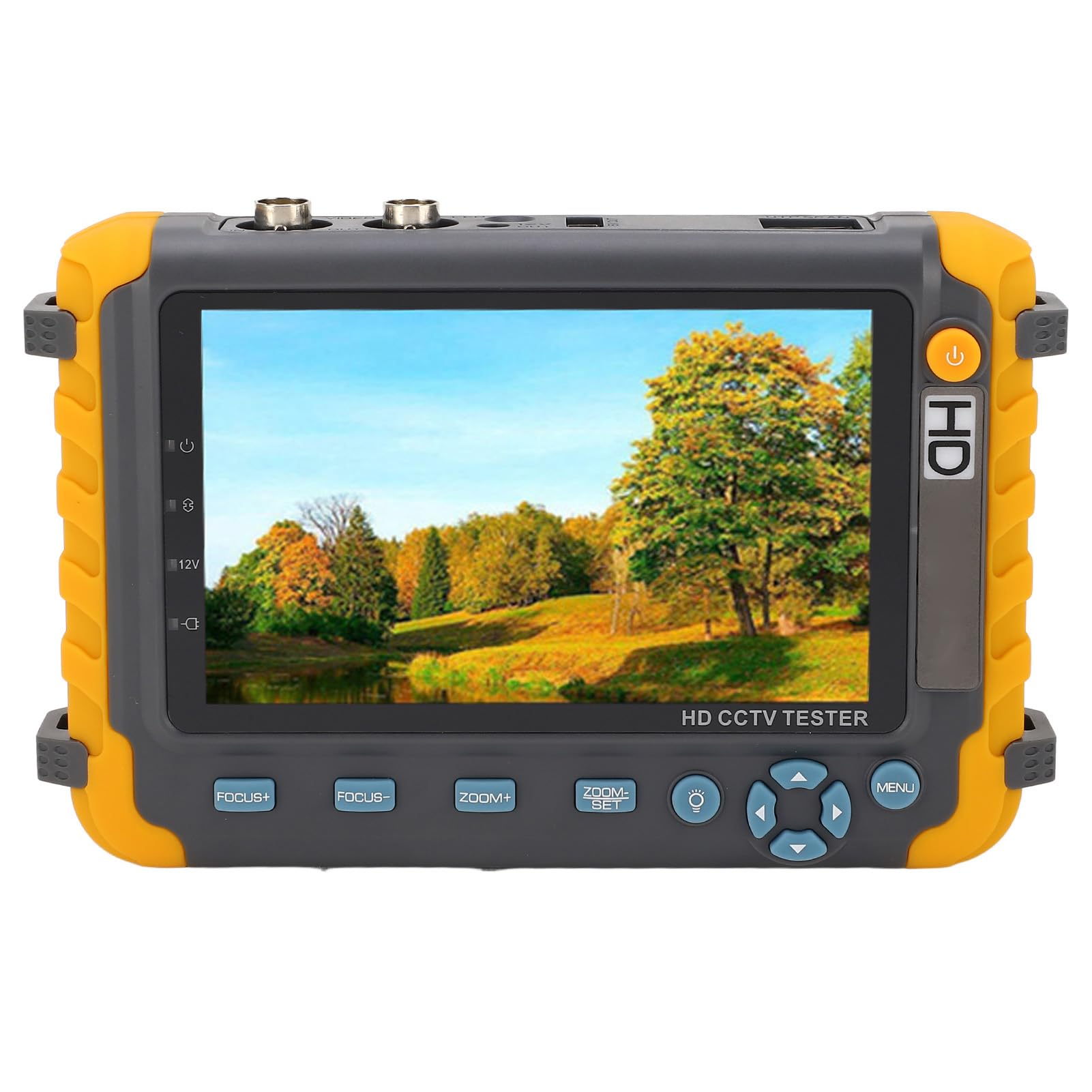 CCTV Tester, 5 Inch 8MP IP Camera Tester, AHD TVI CVI Coaxial Analog Video Monitor Tester with UTP Cable Test, PTZ Control, HDMI VGA Input