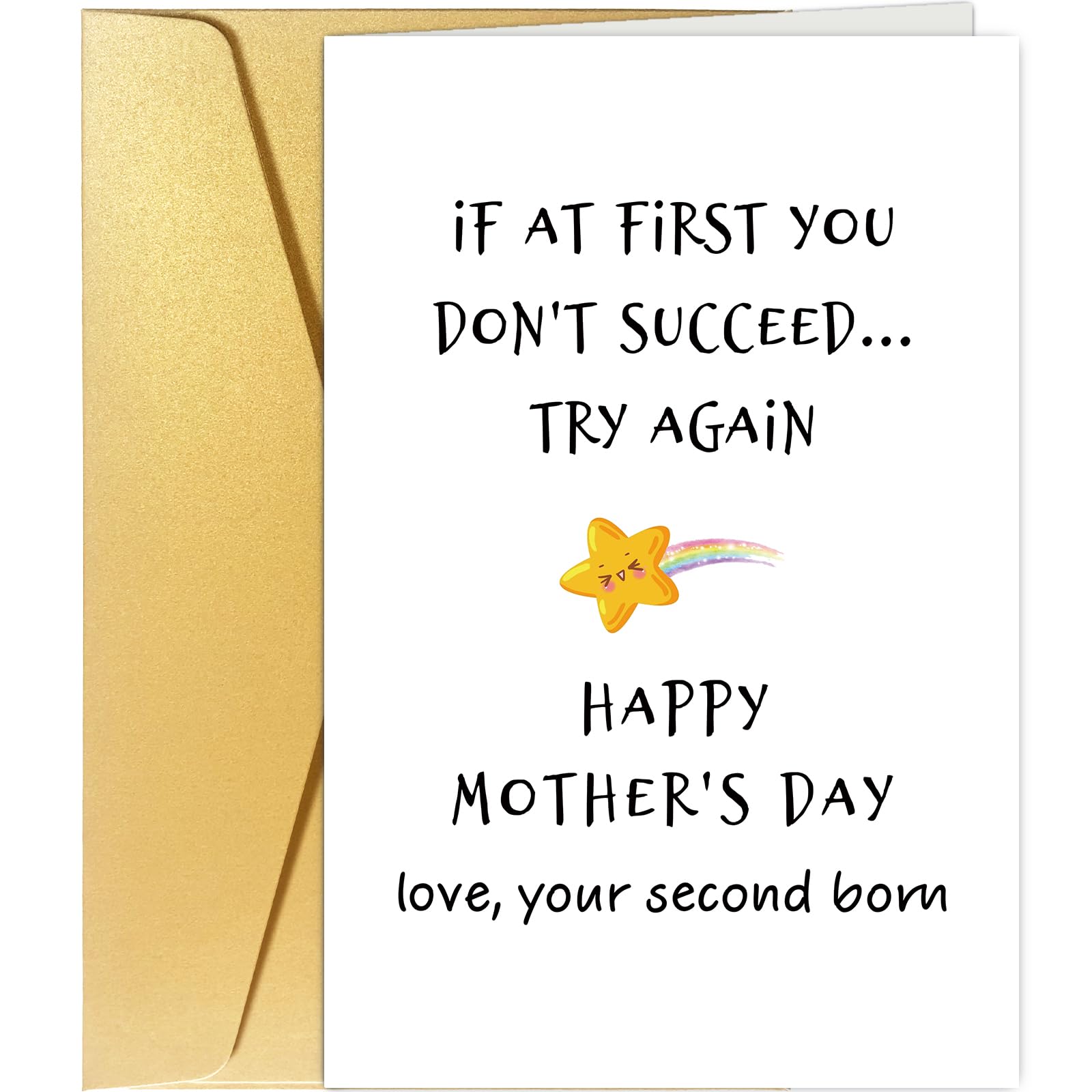 Funny Mothers Day Card From Your Second Child, Second Born Mothers Day Card, Funny Mother's Day Gift From Middle Child, Snarky Mother's Day Card