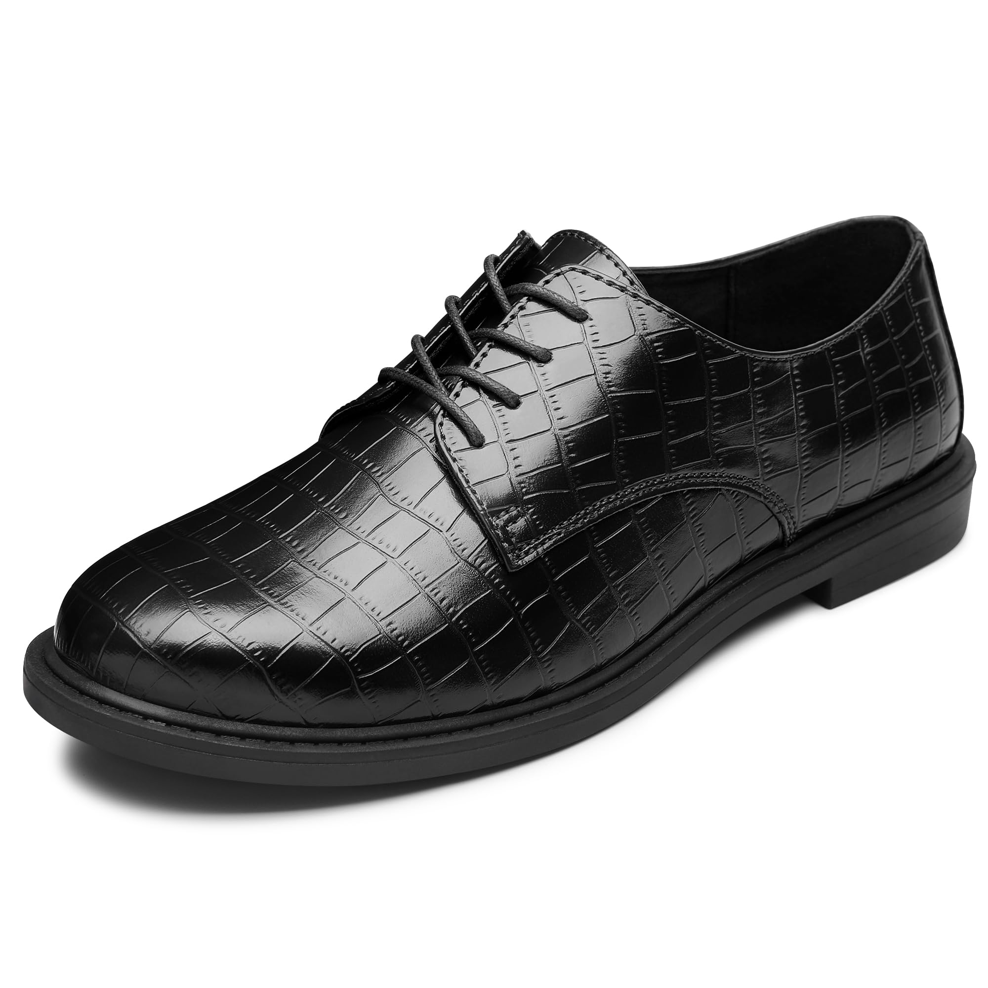 MIXIN Womens Oxfords Alligator Printed Wingtip Lace Up Business Formal Dress Shoes