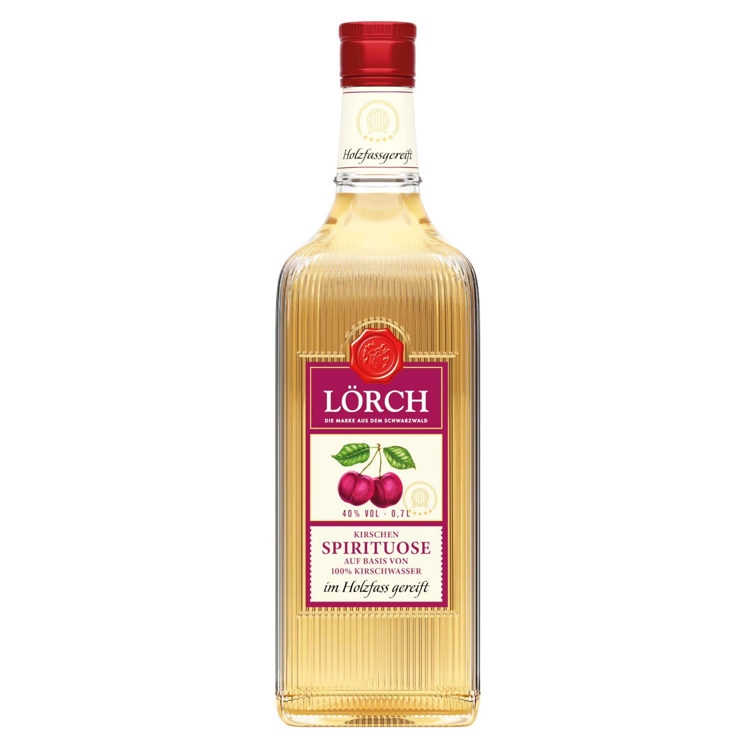 Lörch Kirschenspirituose auf Basis von Kirschwasser – im Holzfass gereift (alc. 40% vol., 1 x 0,7l)