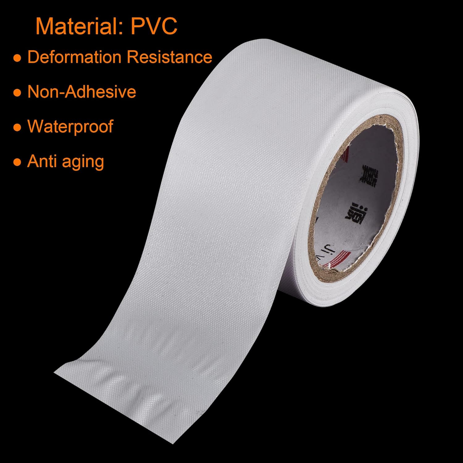 MECCANIXITY Pipe Wrap Tapes Non-Adhesive 4cmx13m Protective Waterproof Tube Protector for Air Conditioner HVAC Pipes, PVC White Pack of 3