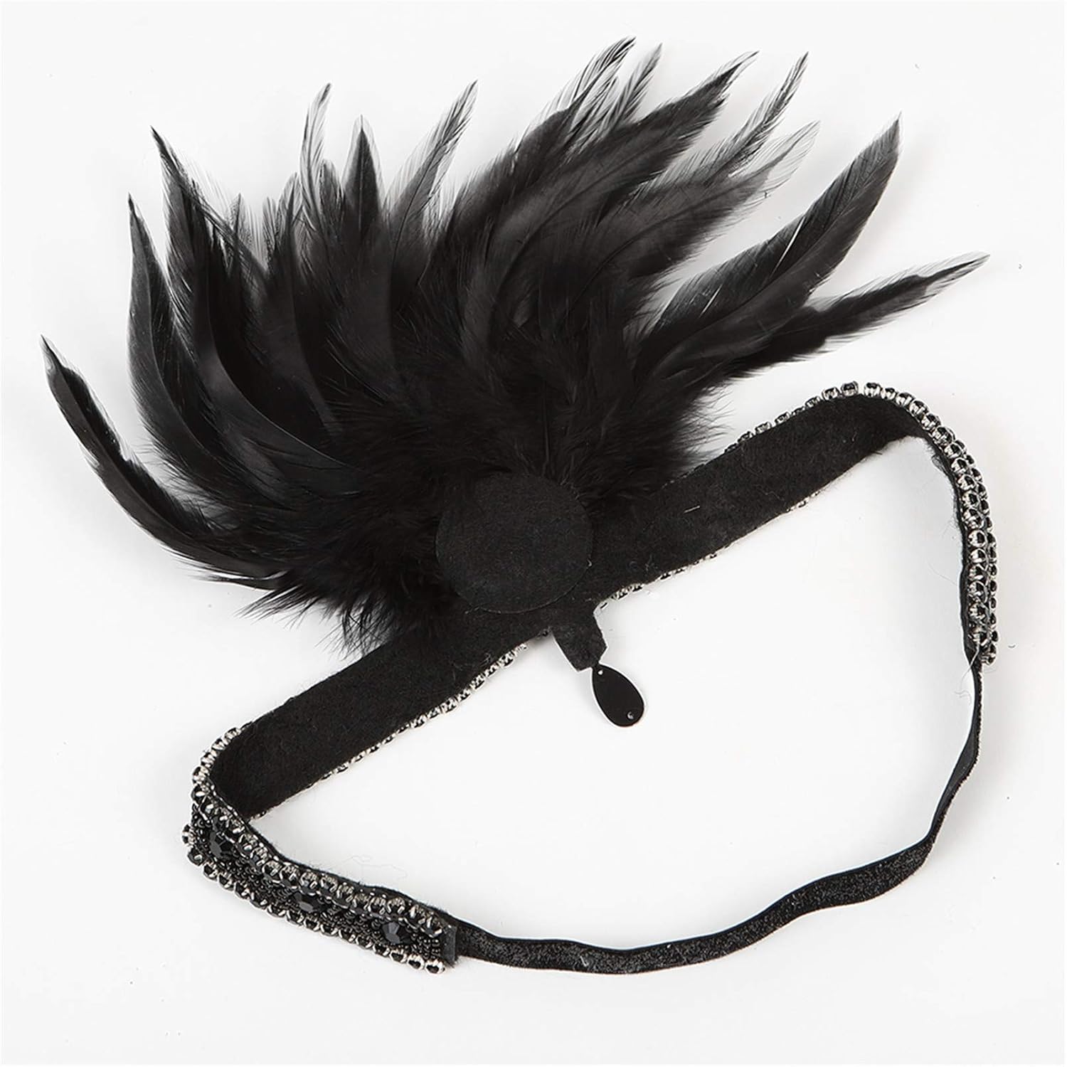 Roaring Art Deco 1920s Flapper Feather Headpiece Roaring 20s Great Gatsby Headband for Women 1920s Headwear - Image 6