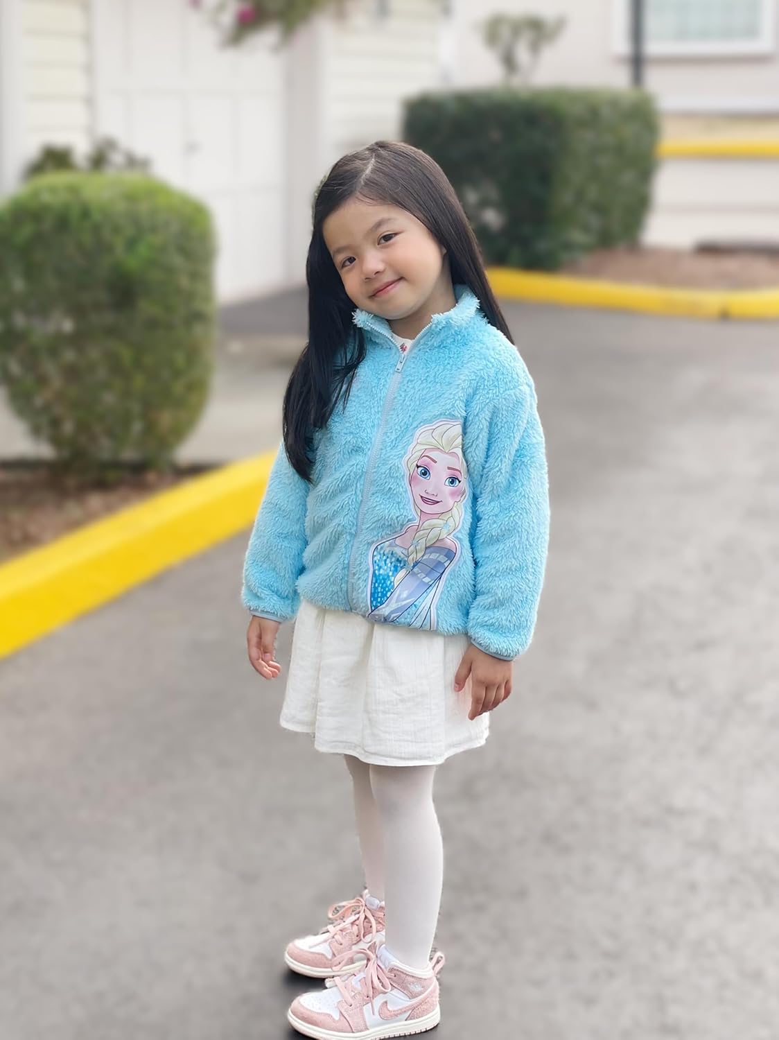 Disney Stitch Frozen Elsa Minnie Mickey Girls/Boys Fleece Jacket Full Zip Sherpa Fuzzy Warm Winter Outwear Coat 2-13 Years - Image 4