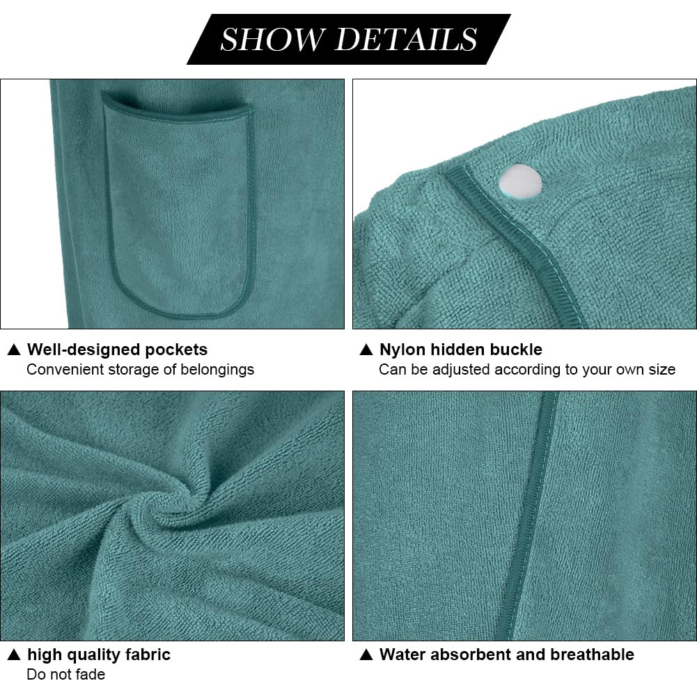 Aomig Towel Wrap Robe for Women Quick Dry Microfibre Womens Body Wrap Towel, Bathrobe Wrap Adjustable Closure - Image 3
