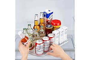 Lazy Susan Rotating Refrigerator Tray for Ultimate Kitchen Organization