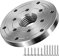 Vista 41 de Placa frontal de torno de madera de acero de 2 pulgadas, placa frontal para torno de madera, placa frontal de torno apta para husillo de 1 pulgada x