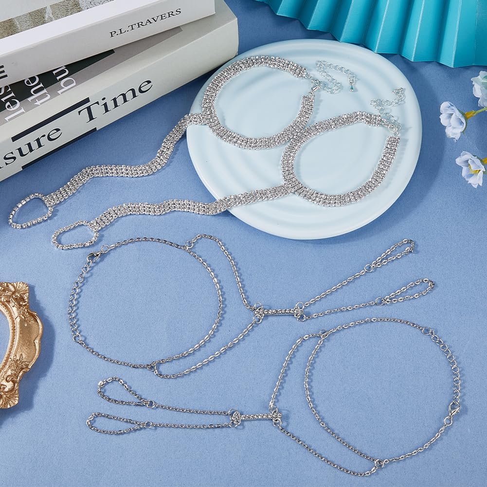 6 Stück Fußkette Damen – Barfußsandalen Fußschmuck Mit Zehenring, Gold Strass Perle Boho, Für Strand & Hochzeit