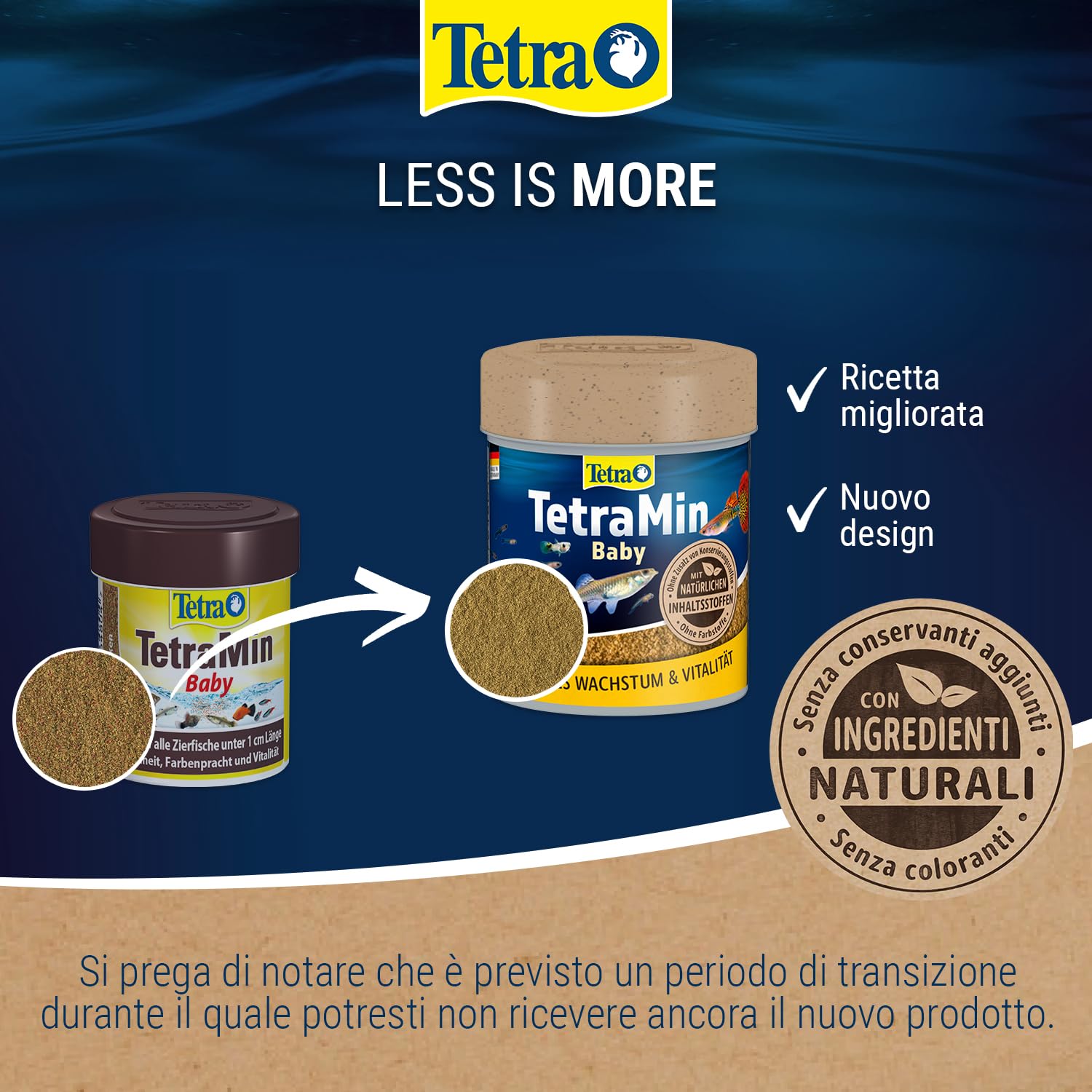 TetraMin Baby - Mangime per pesci in microfibre per avannotti di pesci ornamentali fino a 1 cm di lunghezza, alimento speciale per la crescita, lattina da 66 ml