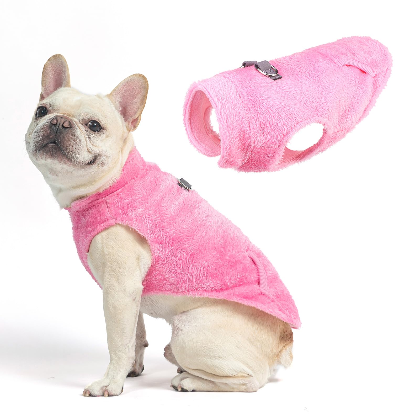 Gilet polaire pour chien avec harnais intégré manteau chaud petit chien veste pull chiot