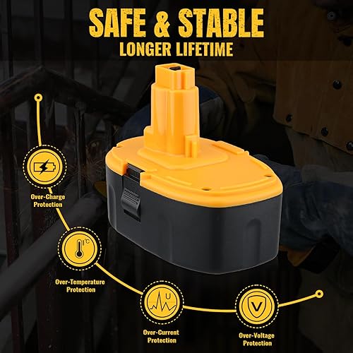 Miniatura 3 de Paquete de 2 baterías de repuesto de 18 V 6000 mAh para baterías Dewalt XRP DC9096 de iones de litio Dewalt, compatible con herramientas eléctricas