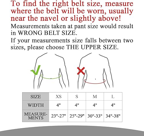 Miniatura 2 de Cinturón de levantamiento de pesas de cuero, 10 agujeros ajustables, 4" de ancho, cinturón doble de potencia para gimnasio, culturismo, Verde