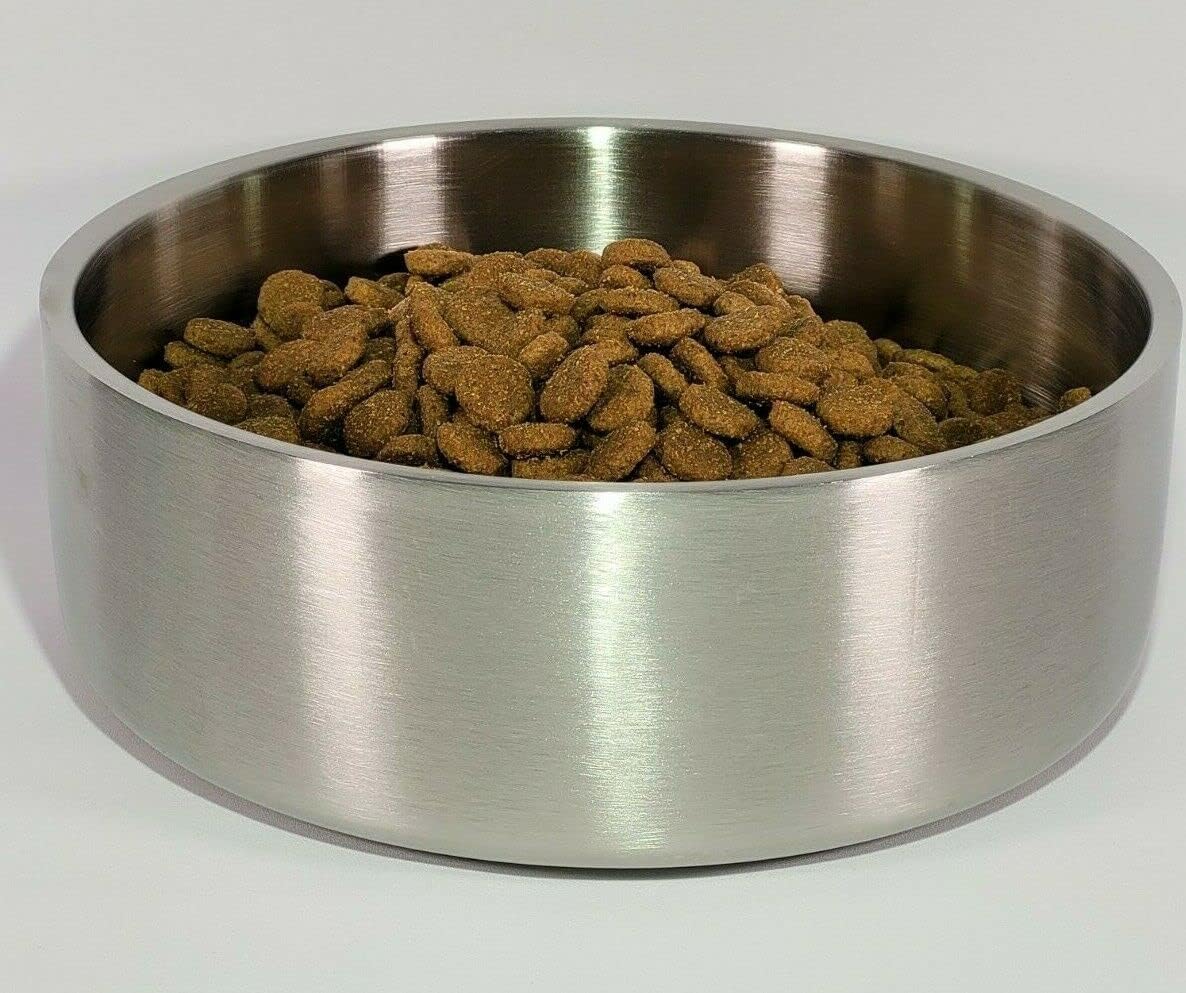 Pet Zone Feed Zone Stainless Steel Double Wall Pet Bowls with Non-Skid Bottom 2-Pack, 64 fl oz Each