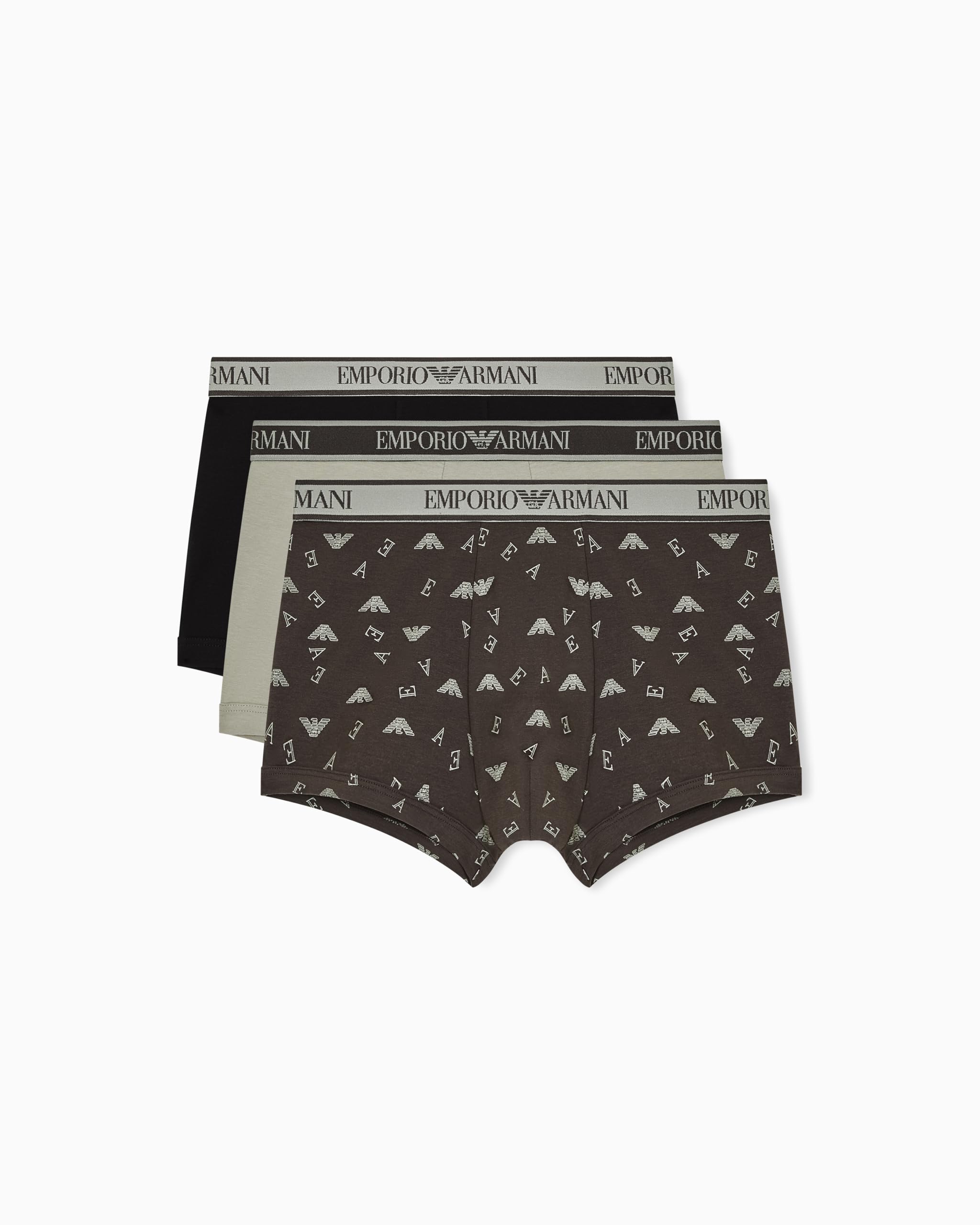 Emporio Armani Men's CORE Logoband 3-Pack Trunk Green XXL