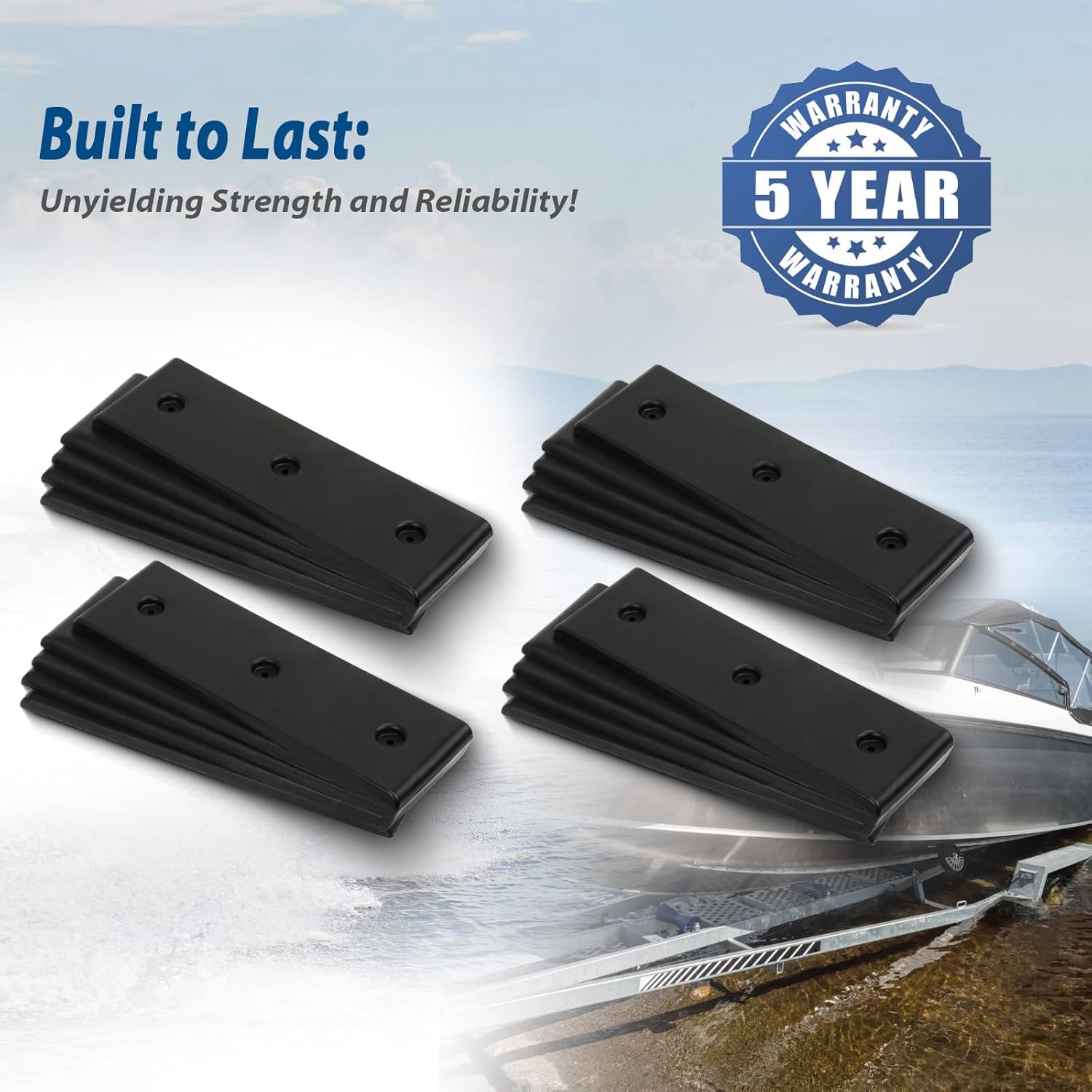 Boat Trailer Bunk Slides, Smoother Boat Bunk Slide Pads, Heavy Duty Boat Trailer Slides for Bunks,3"x10"