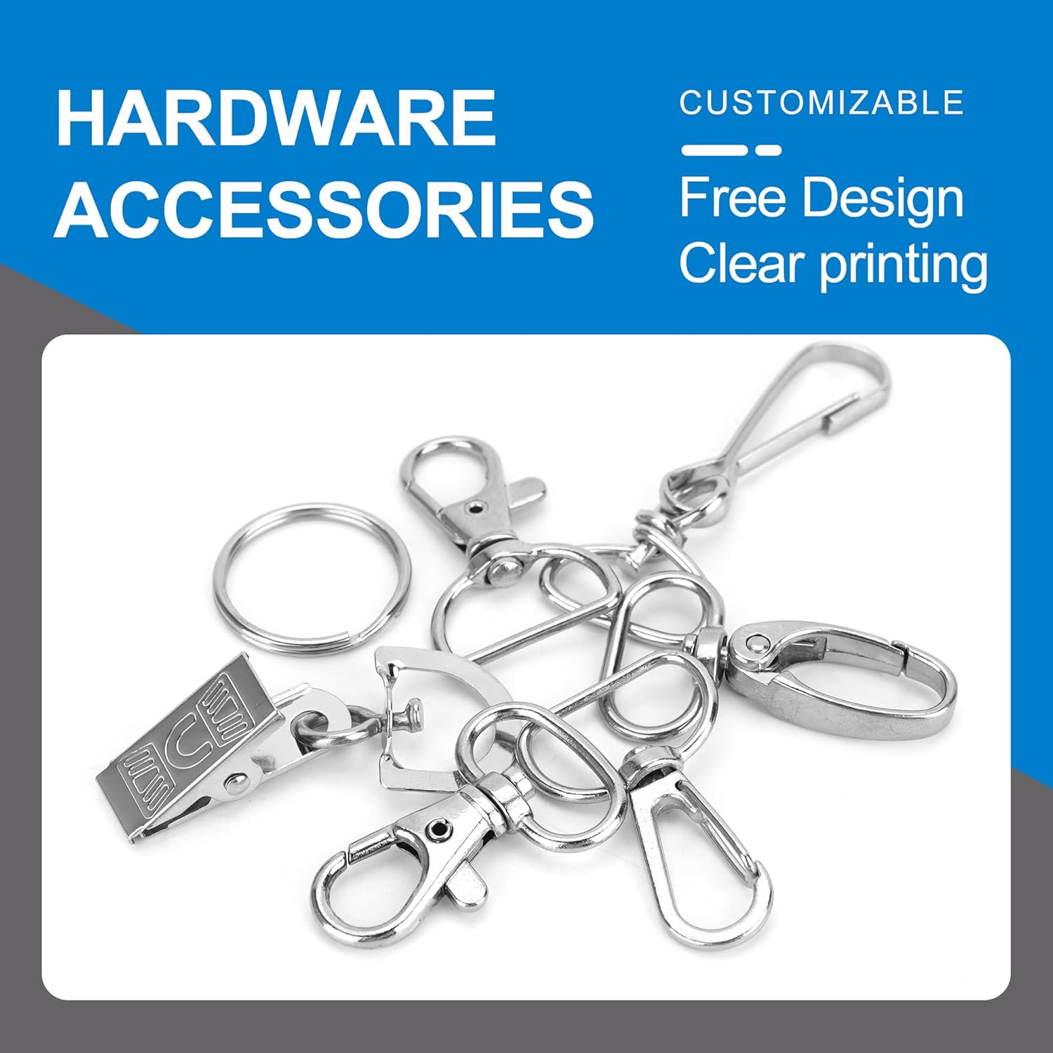 30-5000 Pcs Personalized Lanyards, Custom Lanyard for Keys with Logo Text Csutomized Lanyard Bulk for Company School