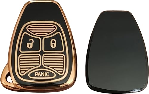 Miniatura 5 de Funda de TPU para llavero Jeep compatible con Dodge Avenger Chrysler Dakota Durango Jeep Compass (Negro-J-D)