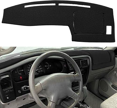 Cubierta de salpicadero personalizada para Toyota Tacoma 1998 1999 2000 2001 2002 2003 2004, protector de alfombra (negro) F83