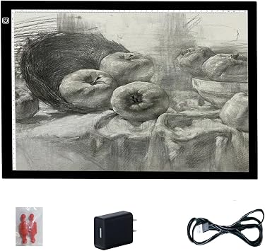 Led Trace Light Pad Portable Light Tracing Box, 3 Levels of Stepless Dimming Light Box Drawing Pad Ultra-Thin, A3/A4 Artcraft Copy Table for Tatto Drawing, Sketching, Animation,Diamond Painting