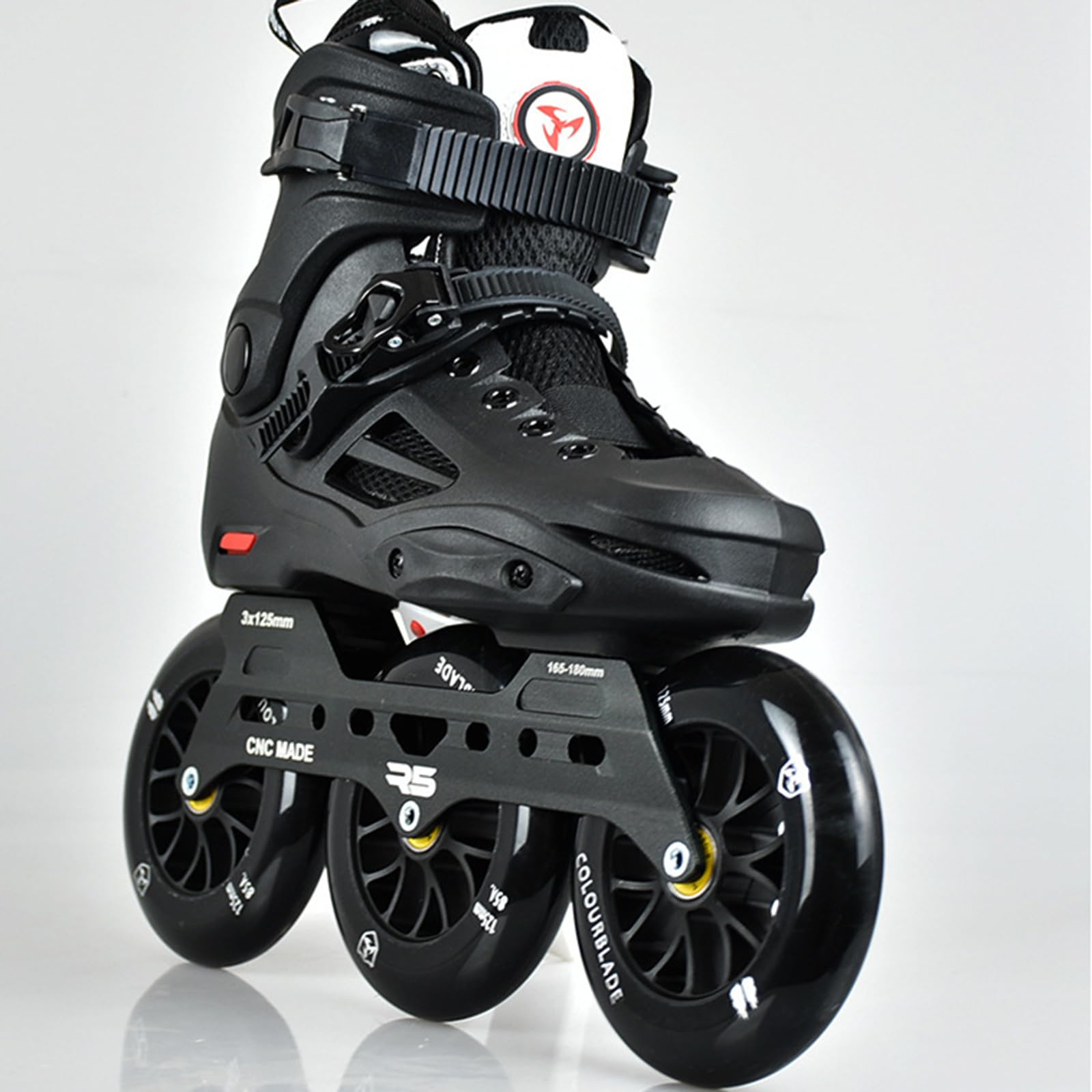 Patines en línea unisex, patines de velocidad para exteriores con ruedas de 3 x 125 mm para uso adulto, ideales para parque, calle y carretera Slalom
