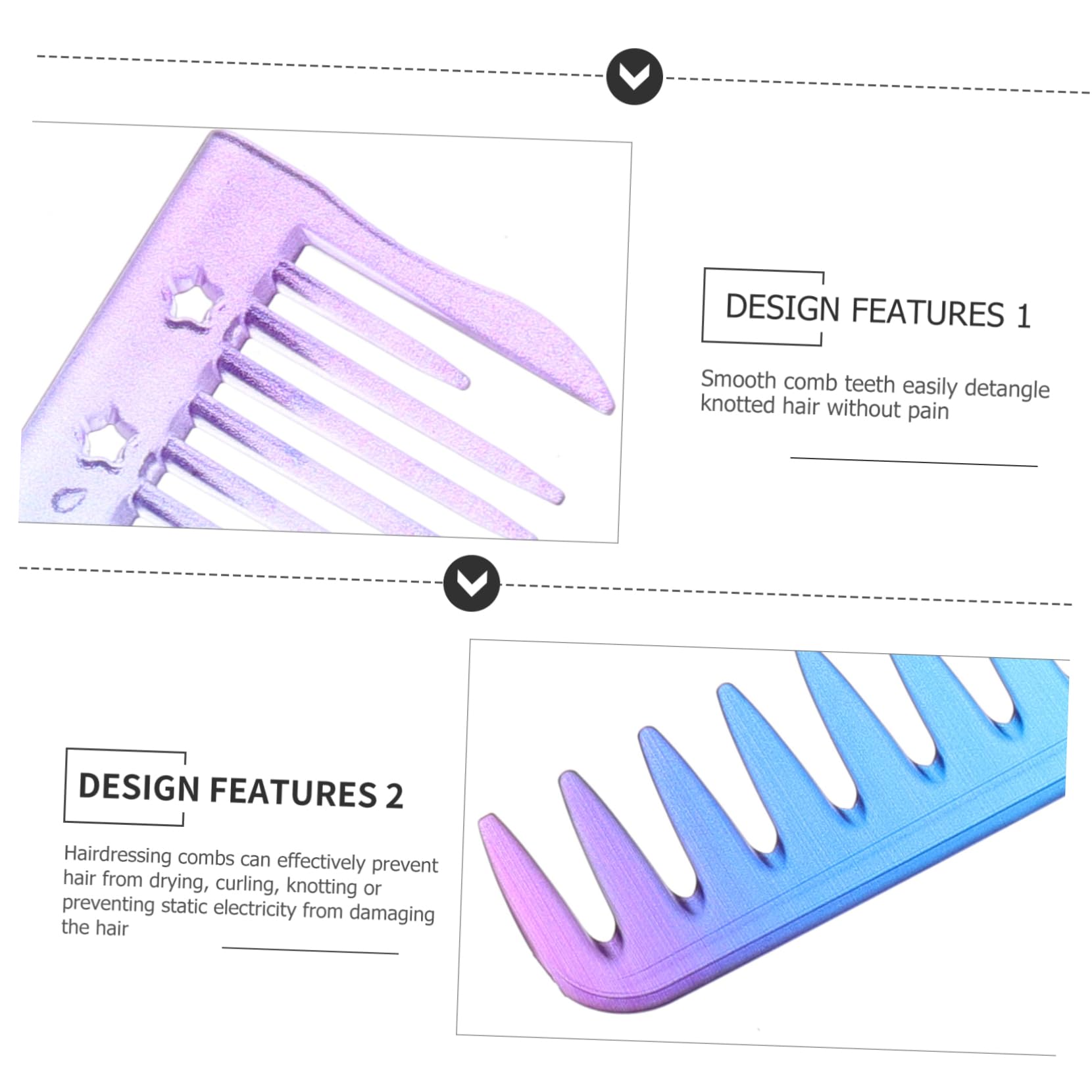 MAGICLULU 9 Stk Friseurkamm Haarkamm Kamm Für Friseursalon Haarshampoo-bürste Scheidekamm Spießkämme Profi Rattenschwanzkamm Friseurkamm Zubehör Haarwaschkamm Locken Regenbogenkamm Plastik