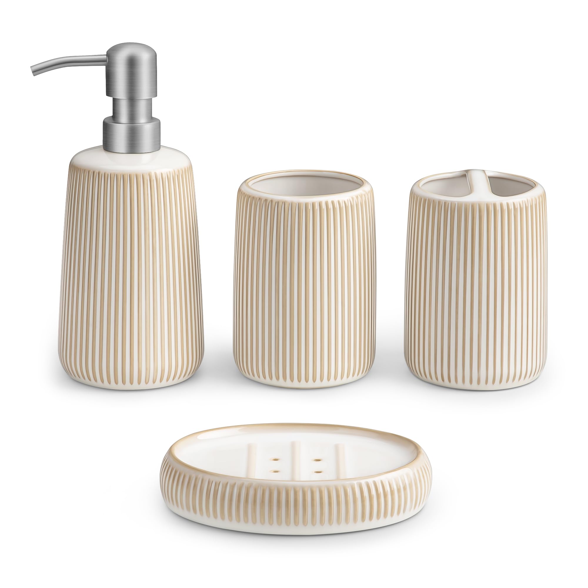 Distributeur de savon vancasso et brosse à dents : fini le désordre sur le lavabo