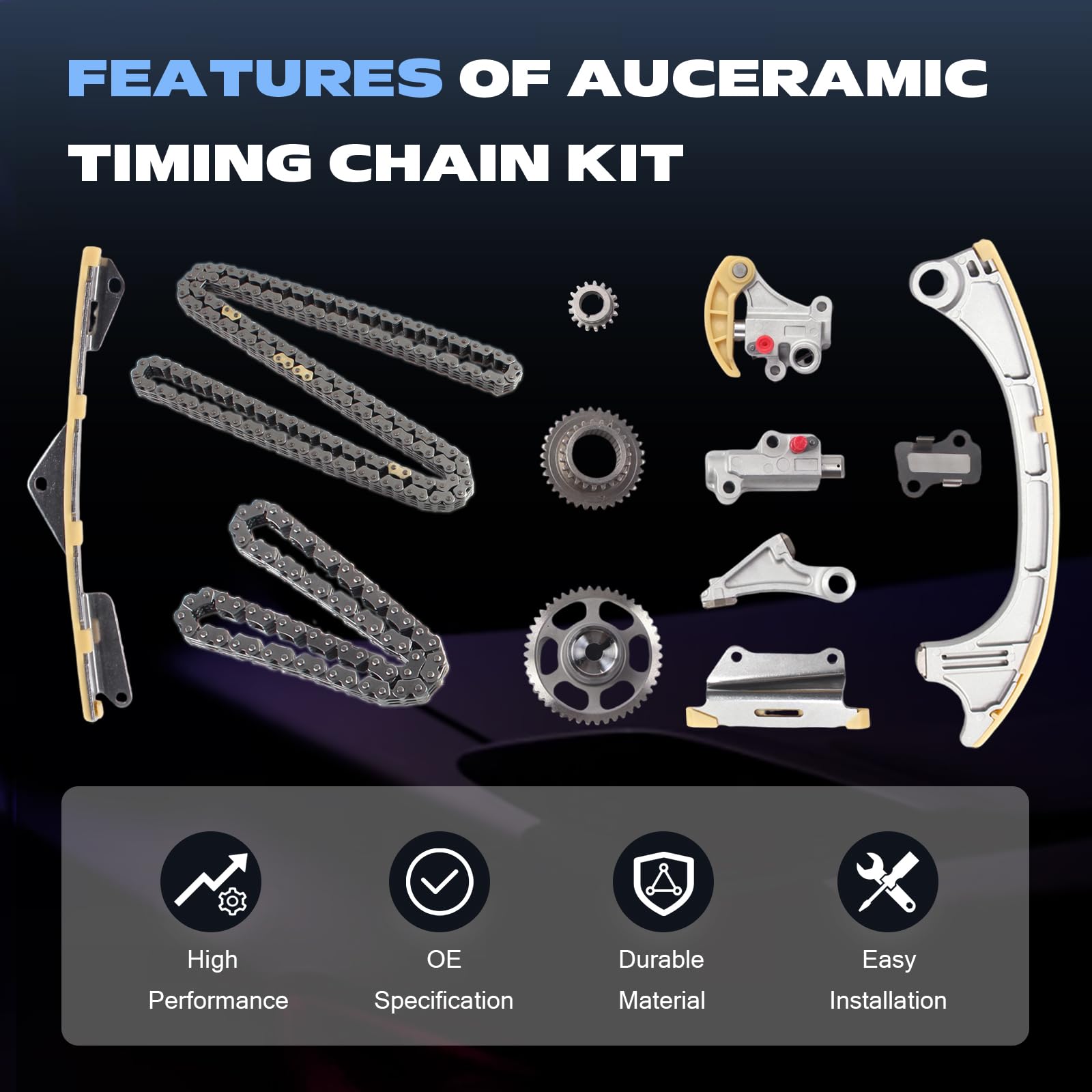Amazon.com: AUCERAMIC 144015A2A02 Timing Chain Kit Fit for Honda