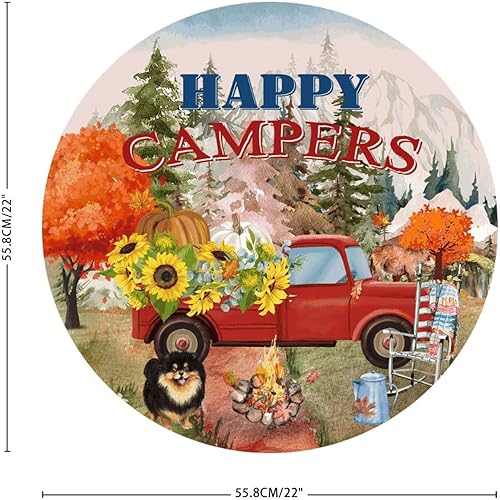 Miniatura 3 de Pegatinas de pared de otoño feliz campista creativo otoño calabaza aventura al aire libre calcomanía de pared de vinilo murales citas para